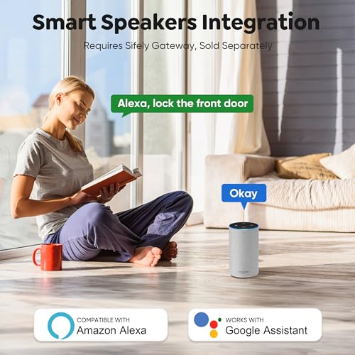 Fingerprint Smart Deadbolt with Keypad – Keyless Entry Lock for Home, Apartment, Office, Airbnb, Rental, Kids & Seniors, App & Code Access, Auto-Lock, Easy DIY Install, Compatible with Alexa & Google - color: Black