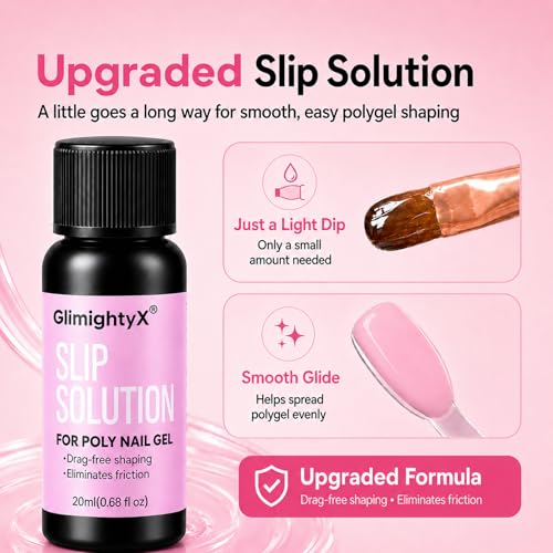 GlimightyX Poly Gel Nail Starter Kit with UV Light, Sandwich Dual Forms - color: 04- 3 Colors Complete Polyge Nail Starter Kit