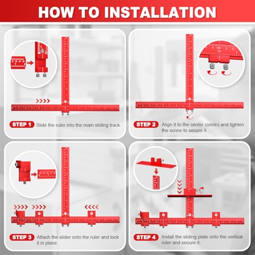 ECY Cabinet Hardware Jig, Adjustable Cabinet Handle Installation Tool