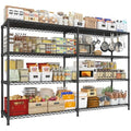 REIBII 72.8" W Storage Shelves Load 1500LBS, 4 Tier Metal Shelving Unit - size: 17.7" D x 72.8" W x 59" H