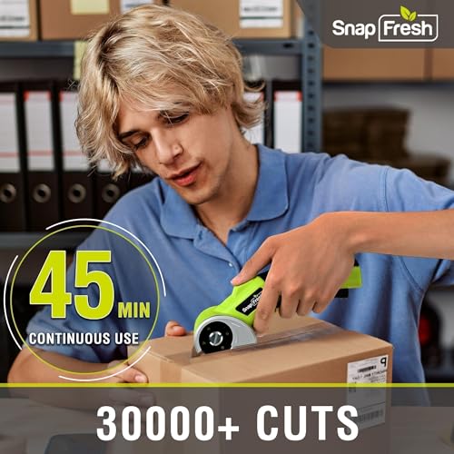 SnapFresh 4V Cordless Electric Scissors with 2.0Ah Battery & LED Light