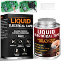 Liquid Electrical Tape, 125ML Waterproof Black Insulating Glue for Wires, Cables, Plugs, Circuit Boards, Automotive, Marine Applications, Quick Dry, Replaces Traditional Insulation Tape, Wire Glue