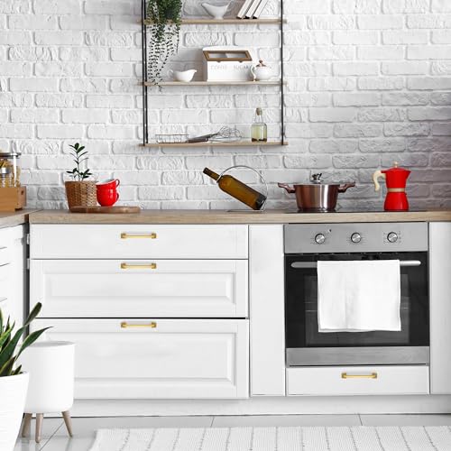 30 Pack Kitchen Cabinet Handles 5 Inch Hole Center Gold Cabinet Pulls - color: Gold, size: 5 Inch Hole Centers