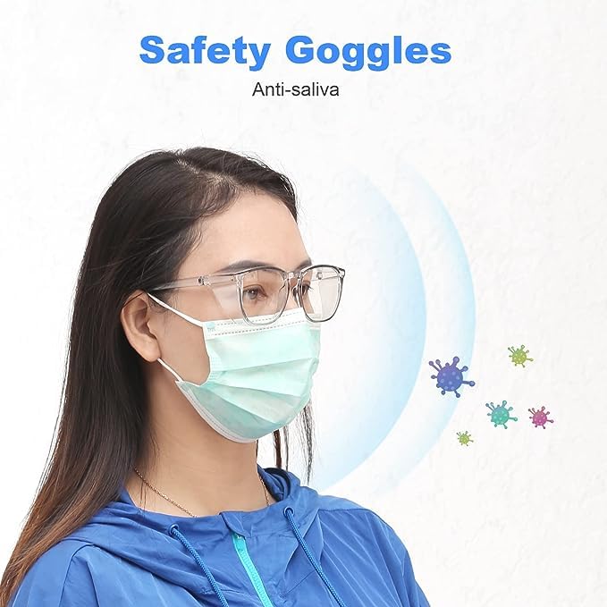 Safety Glasses Goggles for Women Girls Anti Fog Protective Eyewear Glasses - color: 1 Pack: Clear
