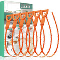 Drain Snake Hair Drain Clog Remover - 6 Pack Shower Sink Unclogger Tool - color: Orange, style: 6 Pack