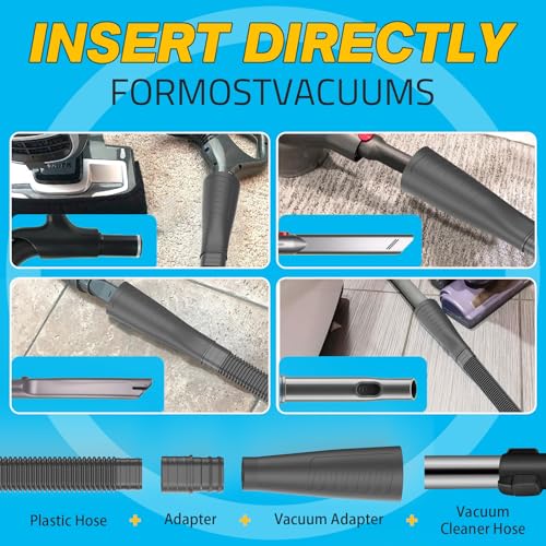 Sealegend 2 PCS Dryer Vent Cleaner Kit, Dryer Lint Vacuum Attachment&Brush - color: Black