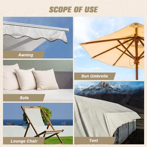 OAZ Canvas Repair Patch Self-Adhesive Fabric Patch, 9x11 Inch 2 Pcs, Waterproof Fabric Repair Patch for Furniture, Couch, Tent, Tote Bag, Sofa, Car Seat, Lounge Chair, Awning (Beige) - color: Canvas Beige, size: 9" x 11"