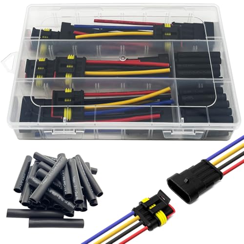 14 AWG 4 Wire Connector 4 Pin Automotive Electrical Waterproof Connectors - size: 4pin/5set