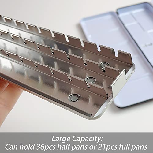FCLUB Empty Watercolor Tin Palette for Holding 36 Half Pans or 21 Full Pans - style: Empty Tin Box (36)