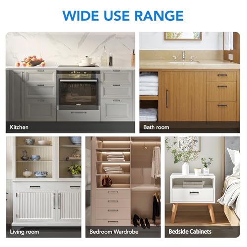 HOME EDIT Matte Black Cabinet Handles 3-1/2 Inch Pulls 20 Pack - color: Matte Black, size: 3-1/2 inches Hole Center