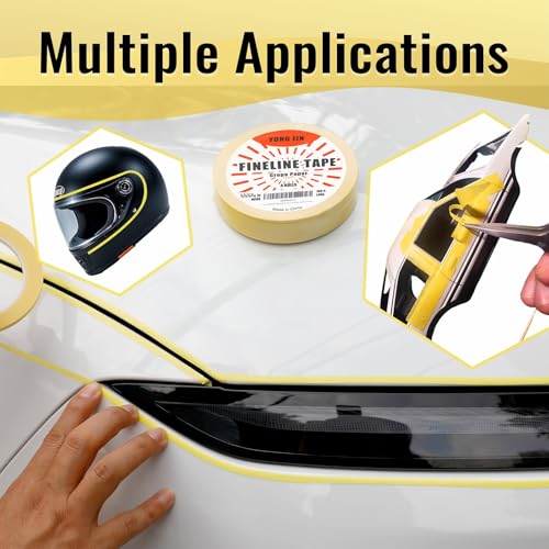 YONGJIN Multi-Size Pinstripe Tape, Miniature Masking Tape,Thin Painters Tape,1/16", 1/8", 1/4", 1/2" - size: 1/16", 1/8", 1/4", 1/2"