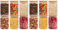 ComSaf 1.2 QT Glass Storage Containers with Lids, Glass Jars with Lids, Clear Food Jar, Square Canister Set of 6, Pantry Organizers and Storage for Cookie Flour Oat Pasta Tea Coffee Bean (Pack of 2) - size: 1.2Qt*6 (Pack of 2)
