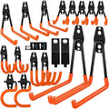 18 Pack Garage Hooks Heavy Duty - Anti-Slip Coating - color: Orange, size: 18pack