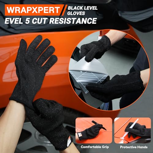 WRAPXPERT Vinyl Wrap Tool Kit,Car Wrap Kit Include Vinyl Wrap Gloves & Magnets,Utility Knife with Blades,Wrapping Paper Cutter,Felt Squeegee Corner Squeegee Window Tint Tools - color: 18-in-1 Set