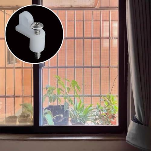 fallingstar 3/8 Inch Offset Window Screen Clips with Screws (15, White) - color: White