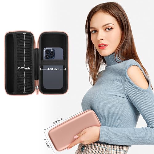 iMangoo Travel Essential Electronics Organizer Charger Case Carrying Pouch - color: Rose Gold, size: Large