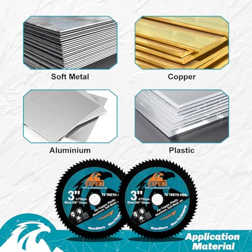 3 Inch Circular Saw Blade Set 4pcs for Cutting Tile Glass Soft Metal Wood Plastic Diamond Disc - size: Variety Set(for Tile/Glass/Metal/Wood/Plastic)