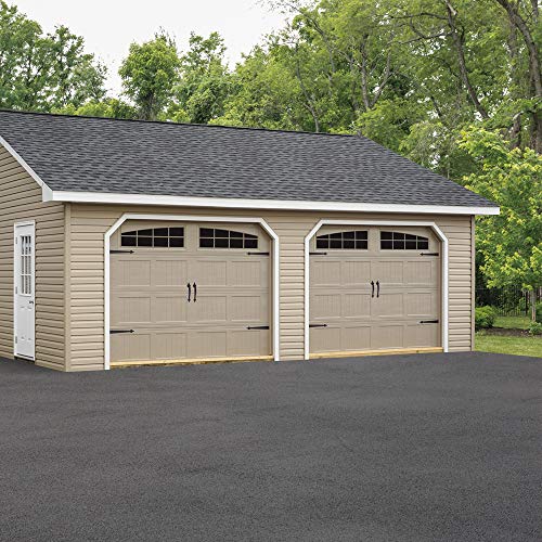 WINSOON Decorative Metal Garage Door Hardware Screw in, Black Steel, 2 Sets - size: 2Packs