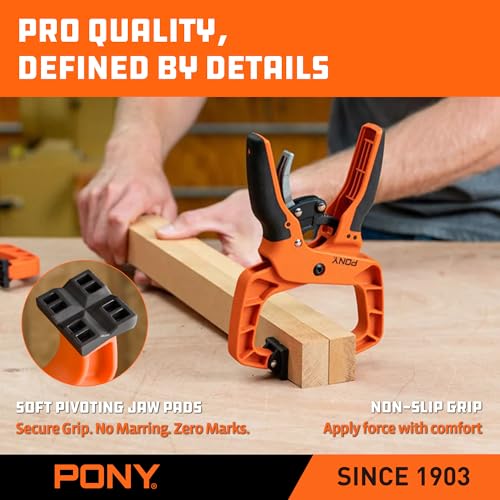 PONY 4-Pack 2 Inch Quick Release Ratcheting Wood Clamps