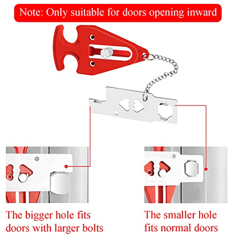 Portable Door Lock for Travel, No-Drill Hotel Security Lock -2 Pack - color: Lock 2Pack