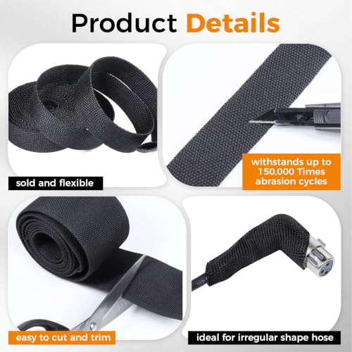 2:1 Ratio Automotive Heat Shrink Braided Sleeving 2''-8ft - size: 2''-8ft
