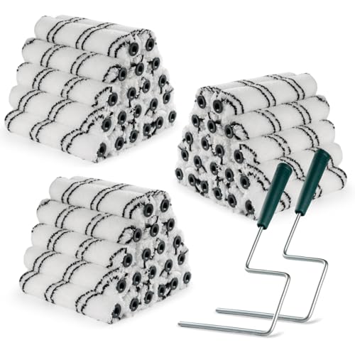 Paint Roller Covers, 60 Pack, 6 Inch, 3/8 Inch Nap - size: 6 inch paint roller 60 pack