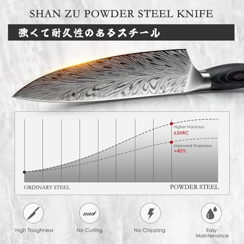 3PCS Kitchen Knife Set,Chef Knife Sets in Powder Steel - size: 3PCS Knife Set