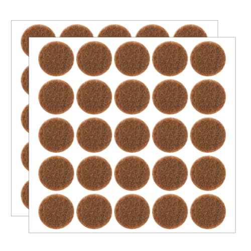 96 Pcs Chair Felt Pads 1/2 Inch Felt Pads for Chair Legs Brown
