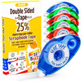 D-NYX 6 Pack Double Sided Tape Roller, Scrapbook Supplies, Double-Sided Adhesive Tape Runner for Scrapbooking, Glue Tape Roller for Crafts, School Office Journaling Supplies - size: 6 Pack