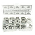 360PCS #2 to 7/16" 304(18-8) Stainless Steel SAE Flat Washers Assortment Kit,for #2#4#6#8#10#12 1/4" 5/16" 3/8" 7/16" Screws/Bolts