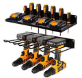 UU-Major Power Tool Organizer with Charging Station,Drill Holder Wall Mount,Garage Storage Shelves for Organization and Storage,Heavy Duty Pegboard Wall Organizer Set Solid Metal Black… - style: 1shelf+1rack
