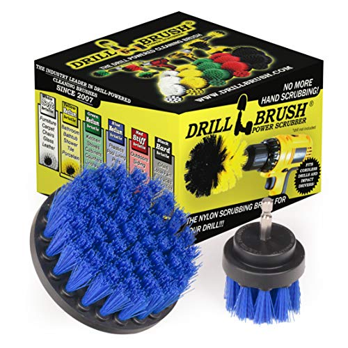 Blue Medium Stiffness 5in Scrub Brush - Aquarium Cleaner - Marine Vessels - color: Blue