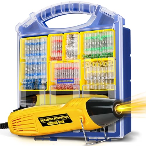 haisstronica Solder Seal Wire Connectors with 350W Mini Heat Gun, 200PCS - size: 200PCS