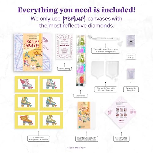 DIAMOND ART CLUB Mini Dazzles - Roller Skates Diamond Art Kits for Adults - color: Roller Skates
