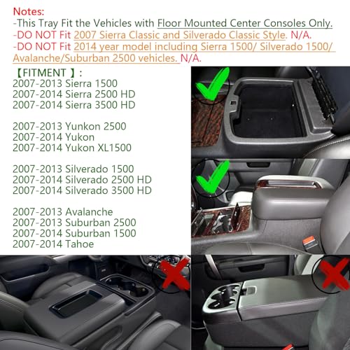 07-14 Center Console Organizer for Chevrolet Avalanche Tahoe Silverado 1500
