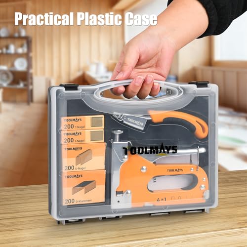 4-in-1 Staple Gun, Heavy Duty Stapler with 800 Staples