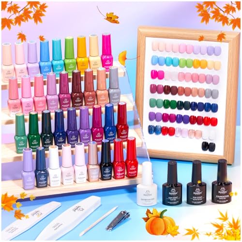 Beetles Gel Nail Polish Set, 36 Colors Pink Purple Red Green Blue Brown - color: Shifting Lights - 36 Colors
