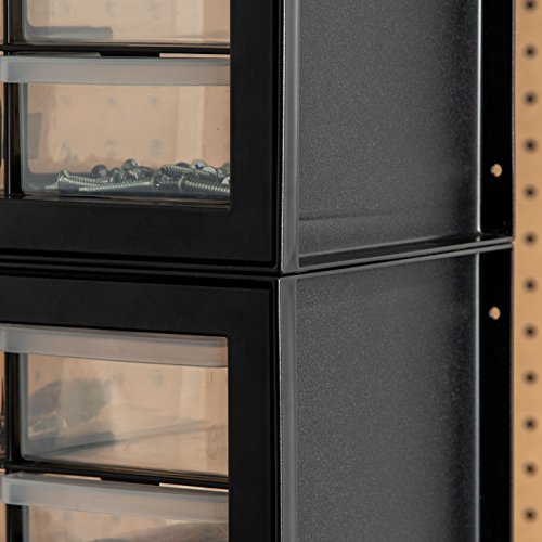IRIS USA 24-Drawer Plastic Storage Cabinet, Teacher Toolbox, Garage, Black - color: Black, size: 24 Drawer