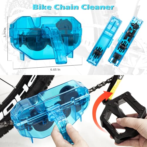 focopot Bike Cleaning Kit with 25 oz Bike Cleaner,10 Gear Floss,Toolbox