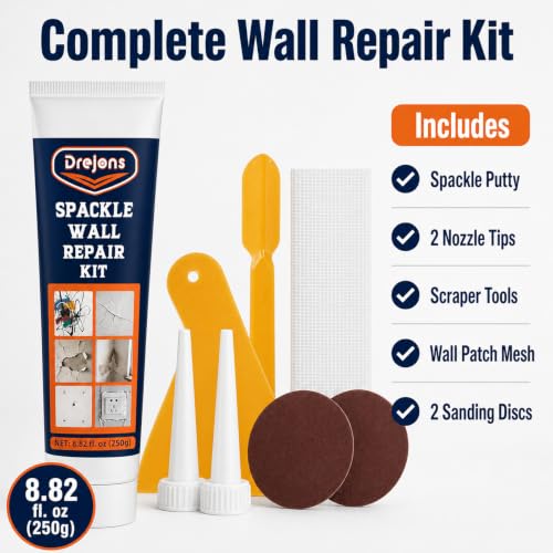 Drywall Repair Kit, Wall Spackle Paste with Scraper for Holes and Cracks