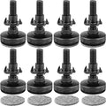 Anwenk Furniture Levelers Heavy Duty Furniture Leveling Feet Adjustable Leg Levelers for Cabinets Sofa Tables Chairs Raiser, Support 2640LBs, T- Nut Kit 3/8”-16 Thread, Large Base - 8 Pack,Black - color: Black 8-pack