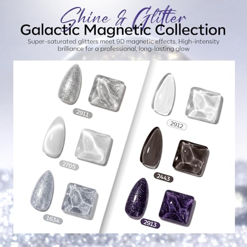 modelones Gel Nail Polish Set 6 Colors Jelly Black White Blue Purple - color: A A1 White Blue Purple Shades