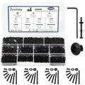 1080PCS M2 Screw Assortment Kit, M2x4/6/8/10/12/16/20/25mm M2 Screw Kits | 10.9 Grade Alloy Steel Metric Hex Button Head Cap Screws, Nuts and Flat Washers for 3D Printing (1080PCS - M2) - size: M2