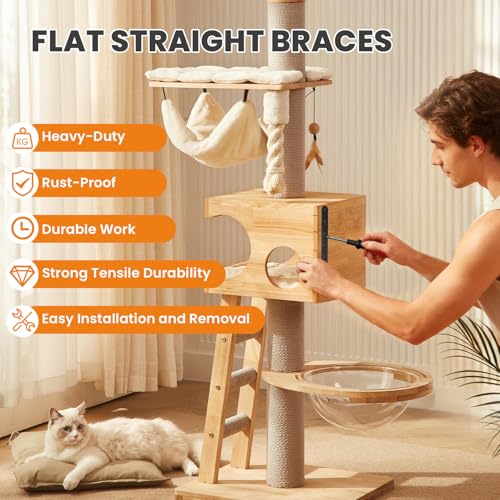 Alise Flat Bracket ,8 Inch Black Mending Plate Flat Brace for Wood Shelves - color: Black, size: 8 Inch