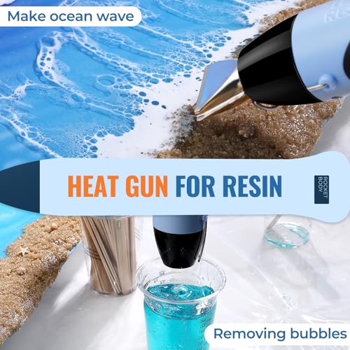 LET’S Resin Heat Gun for Resin, 350W Fast Heat Dual Temp with 4.9Ft Cable