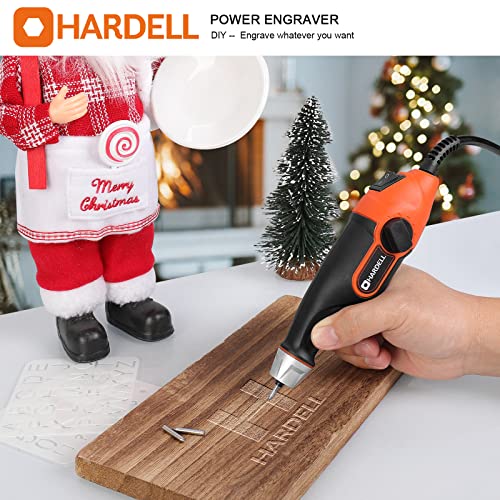 HARDELL 24W Engraving Pen, 5-Speed, Tungsten Carbide Bits, Soft Handle