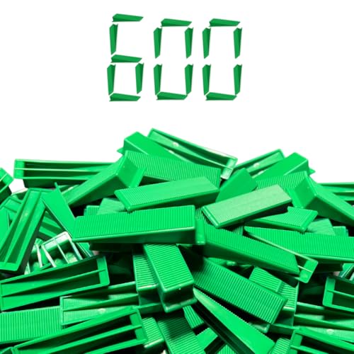 600 Tile Leveling Wedges for Tile Spacer Leveling System – Durable Plastic Wedges for Precise Tile Installation and Lippage Prevention - color: 600 Wedges