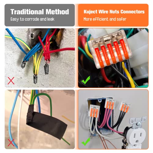 150PCS lever wire Connectors Kit with 2/3/4/5 Conductors