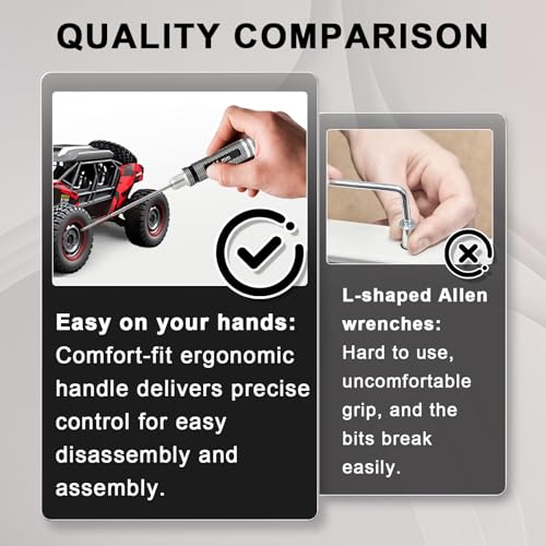 Hex Driver Set 1.5/2.0/2.5/3.0mm, RC Screwdriver Kit - color: Black-2