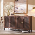 IFGET 61.75" W Modern Arched Sideboard Buffet Cabinet with Storage, Brown - color: Brown, size: 2 Pieces